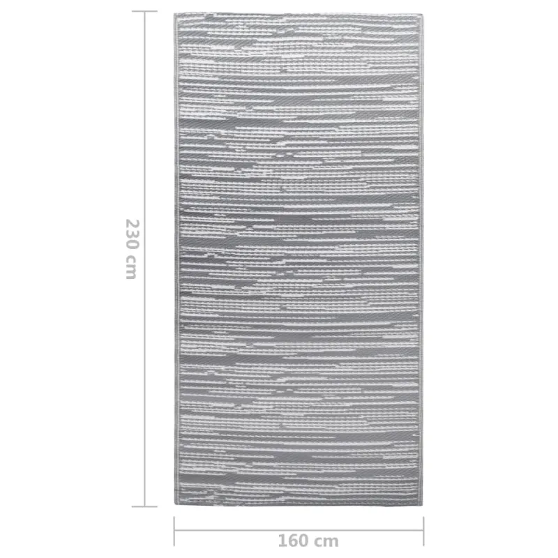 Lauko kilimas, ARAKIL pilkos spalvos, 160x230cm, PP