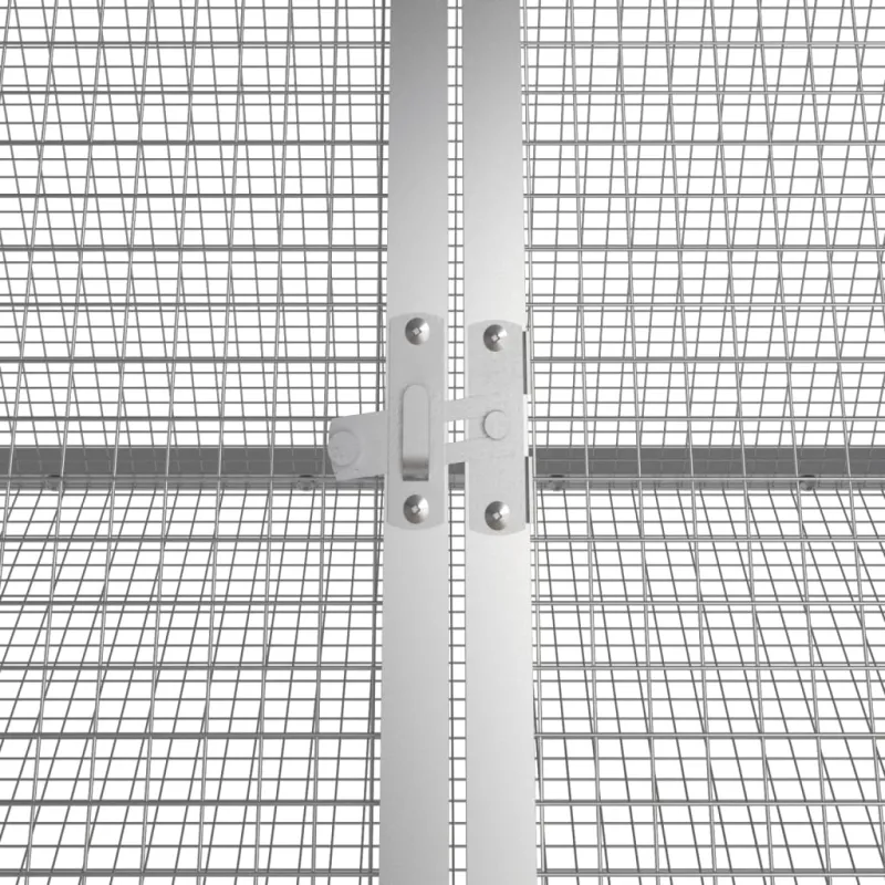 Triušių narvas, antracito spalvos, 302,5x80,5x71 cm, cinkuotas plienas