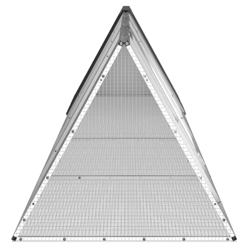 Triušių narvas, antracito, 403,5x80,5x71cm, plienas