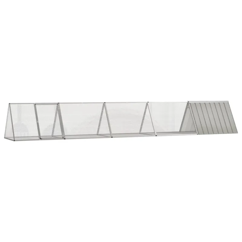 Triušių narvas, pilkas, 504,5x80,5x71cm, galvanizuotas plienas
