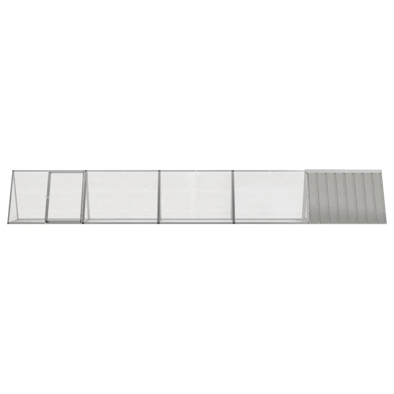 Triušių narvas, pilkas, 504,5x80,5x71cm, galvanizuotas plienas
