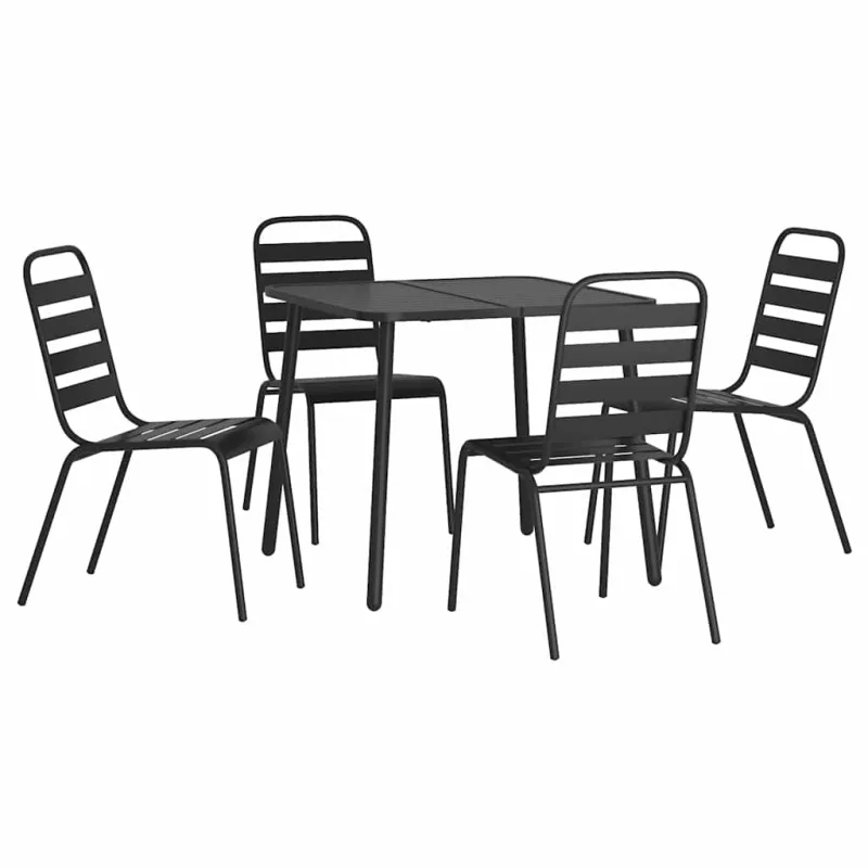 Sodo ruokailuryhmä, 5 osaa, antrasiitti, teräs