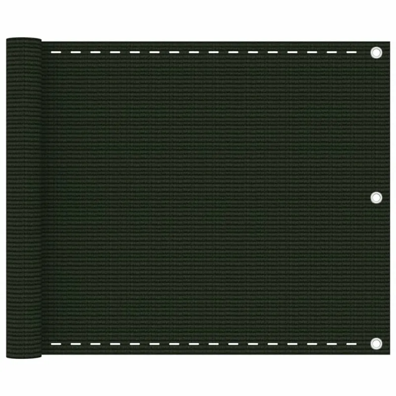 Balkono pertvara, tamsiai žalios spalvos, 75x500cm, HDPE