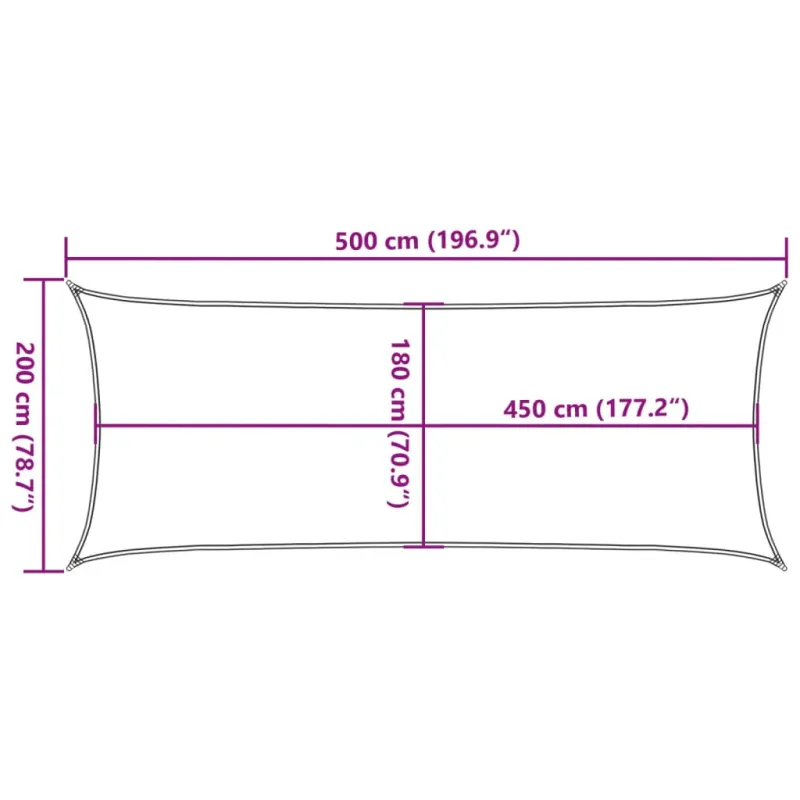 Uždanga nuo saulės, antracito spalvos, 2x5m, HDPE, 160g/m²