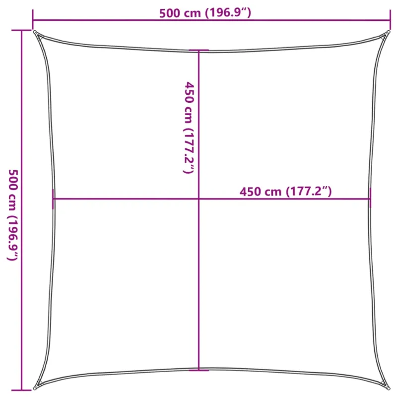 Uždanga nuo saulės, smėlio spalvos, 5x5m, HDPE, 160g/m²