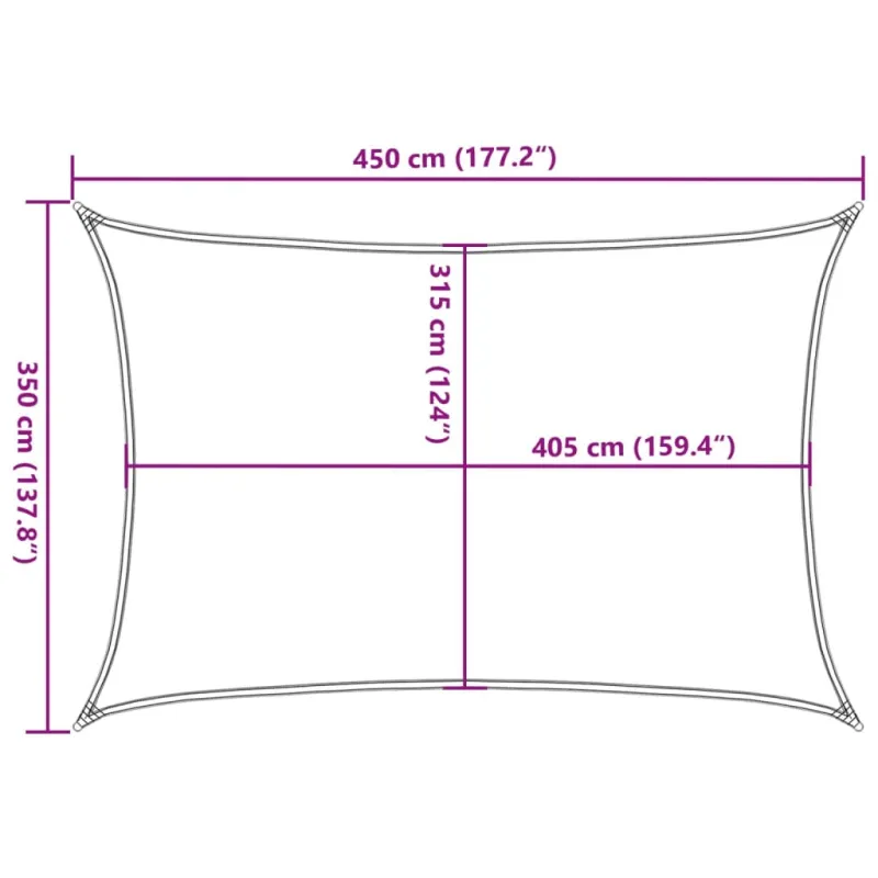 Uždanga nuo saulės, smėlio spalvos, 3,5x4,5m, HDPE, 160g/m²