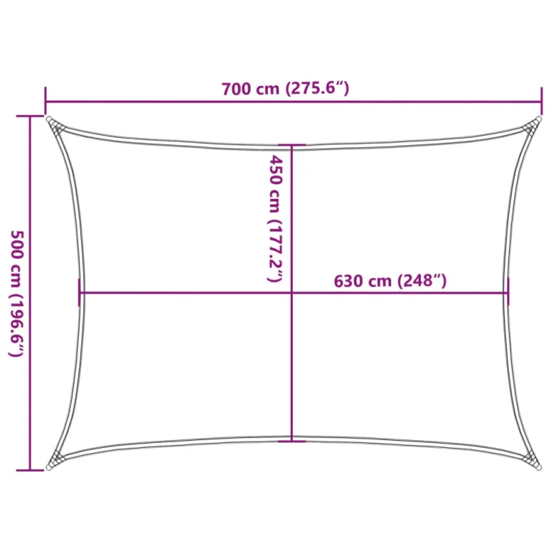 Uždanga nuo saulės, smėlio spalvos, 5x7m, HDPE, 160g/m²