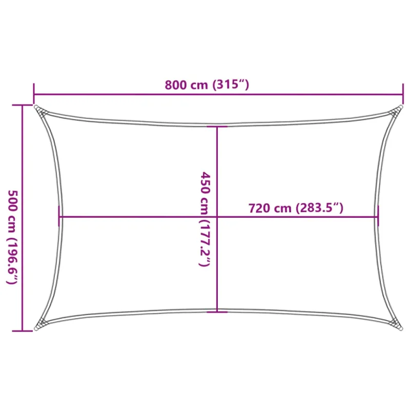 Uždanga nuo saulės, smėlio spalvos, 5x8m, HDPE, 160g/m²