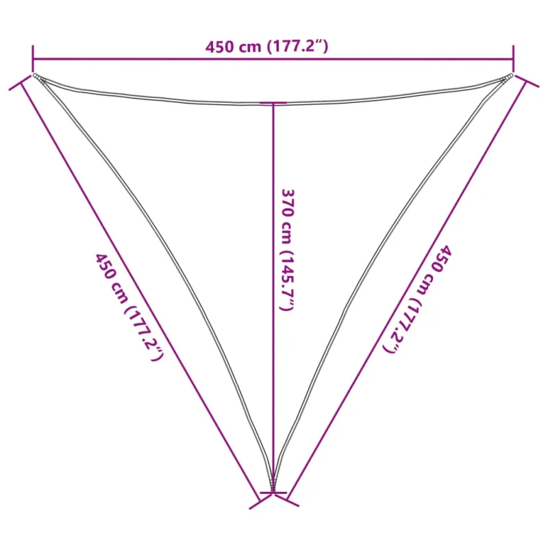 Uždanga nuo saulės, smėlio, 4,5x4,5x4,5m, HDPE, 160g/m²