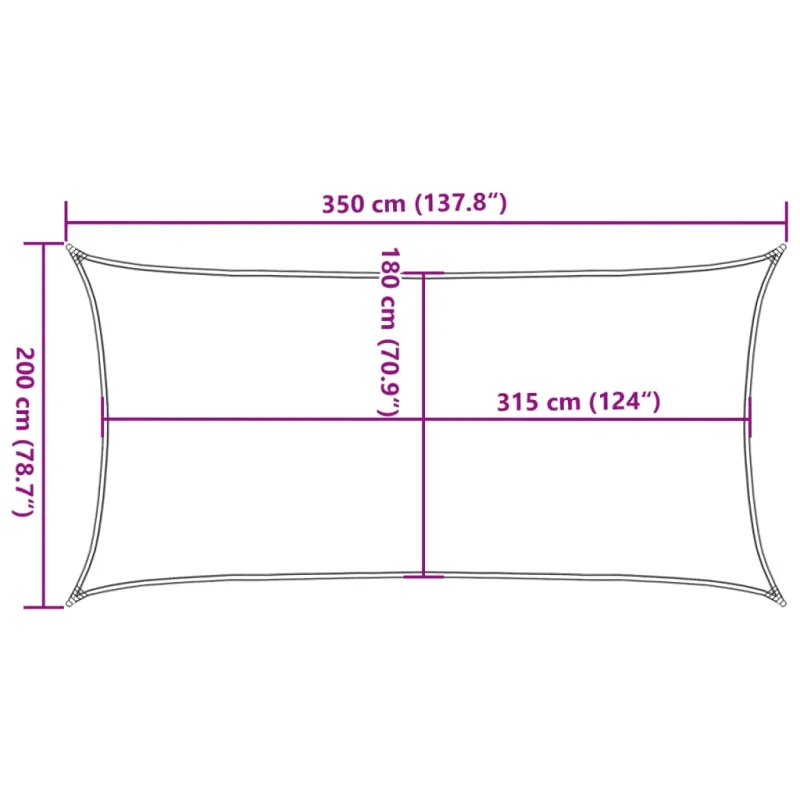 Uždanga nuo saulės, kreminės spalvos, 2x3,5m, HDPE, 160g/m²