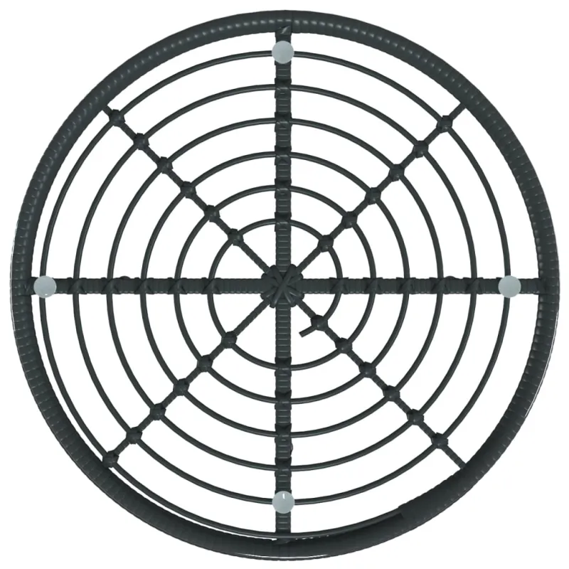 Ruokapöytä, musta, 80 cm, karkaistu lasi ja teräs