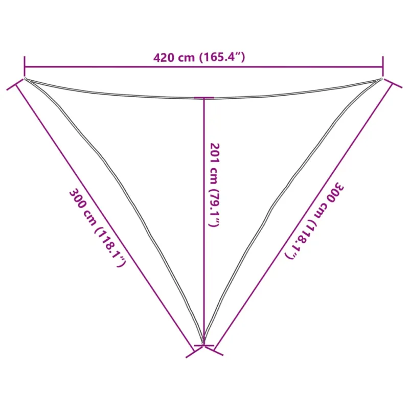 Uždanga nuo saulės, baltos spalvos, 3x3x4,2m, HDPE, 160g/m²