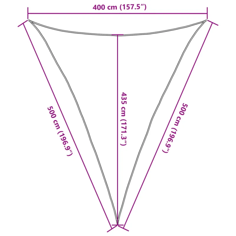 Uždanga nuo saulės, baltos spalvos, 4x5x5m, HDPE, 160g/m²