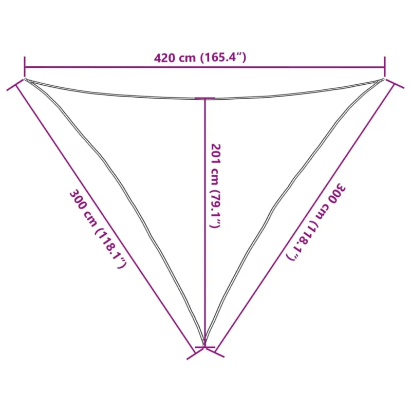 Uždanga nuo saulės, šviesiai žalia, 3x3x4,2m, HDPE, 160g/m²