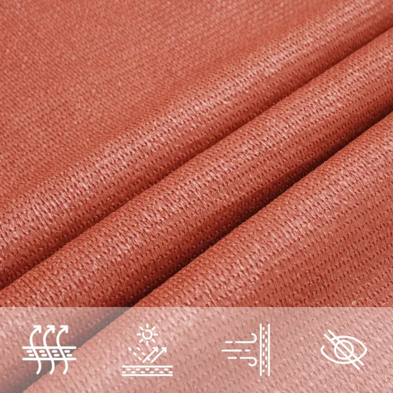 Burė nuo saulės, terakota spalvos, 4,5x4,5m, HDPE, 160g/m²0m