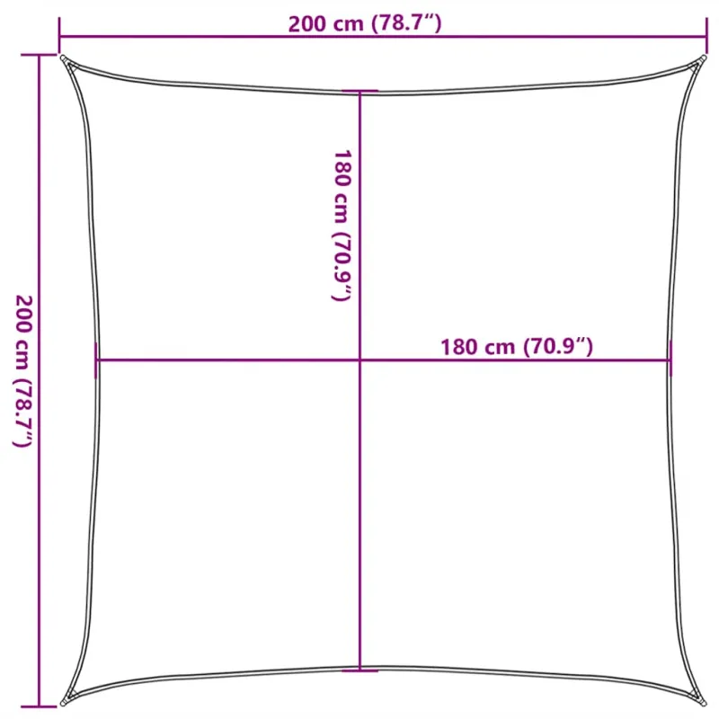 Uždanga nuo saulės, taupe spalvos, 2x2m, HDPE, 160g/m²
