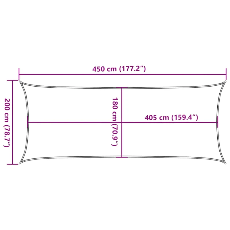 Uždanga nuo saulės, taupe spalvos, 2x4,5m, HDPE, 160g/m²