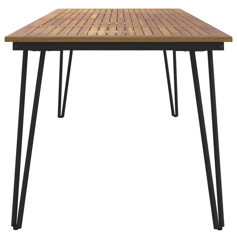 Sodo pöytätaso, jossa salkun muotoiset jalat, 180x90x75cm, akasia