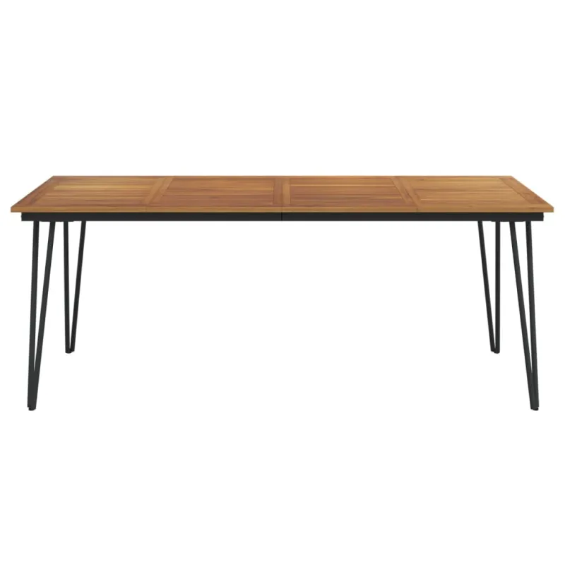 Soodan pöytätaso, jossa salkun muotoiset jalat, 200x90x75cm, akasia