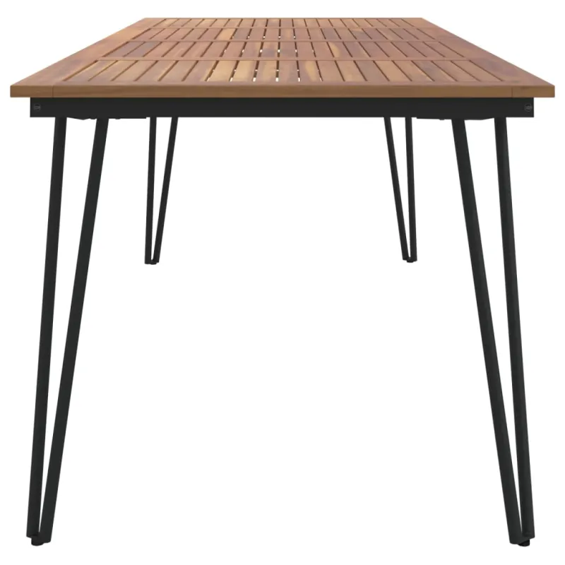 Soodan pöytätaso, jossa salkun muotoiset jalat, 200x90x75cm, akasia