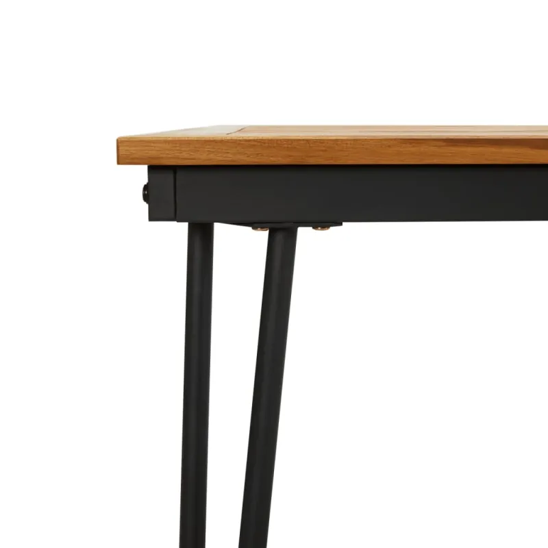 Soodan pöytätaso, jossa salkun muotoiset jalat, 200x90x75cm, akasia