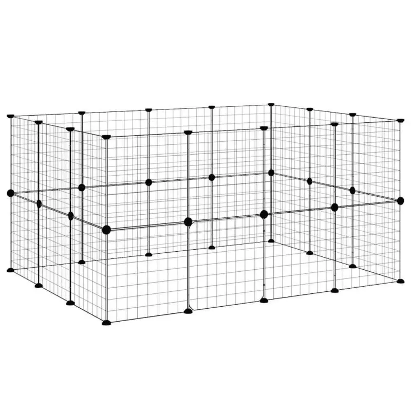 Augintinių narvas, 28 segmentai, juodas, 35x35cm, plienas