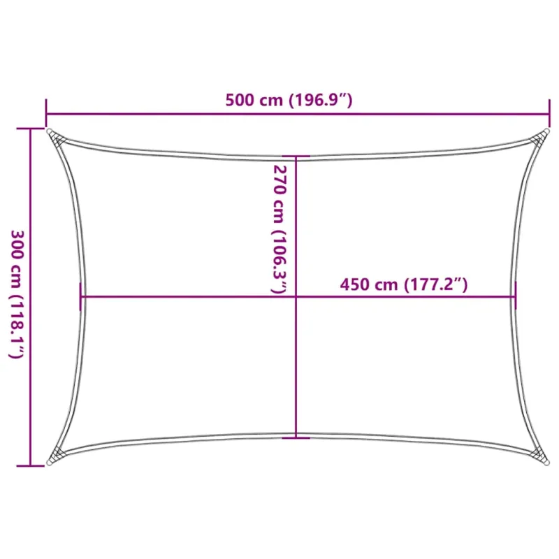 Uždanga nuo saulės, taupe spalvos, 3x5m, HDPE, 160g/m²