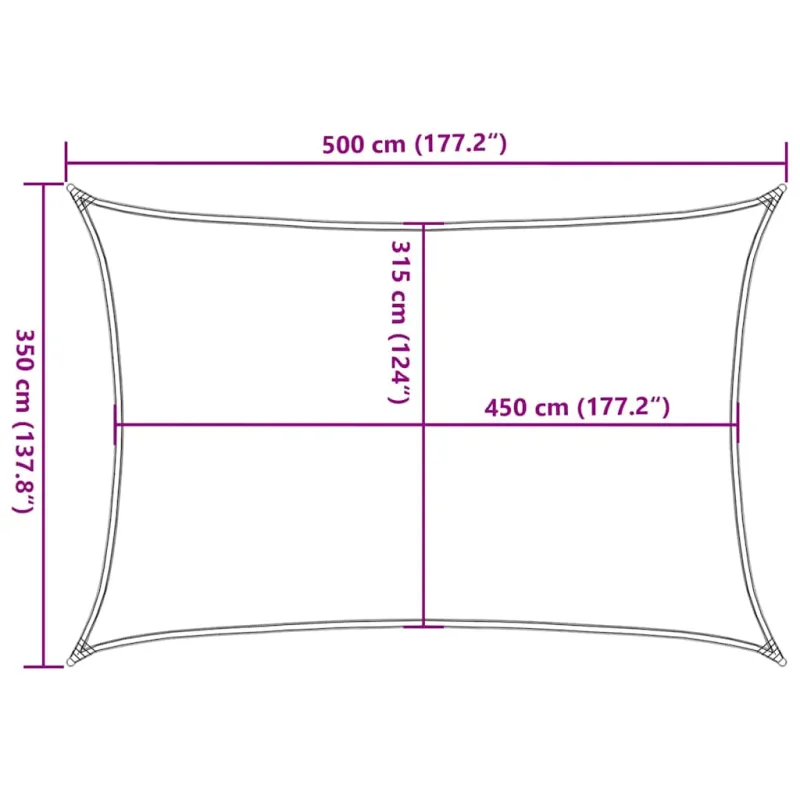 Uždanga nuo saulės, taupe spalvos, 3,5x5m, HDPE, 160g/m²