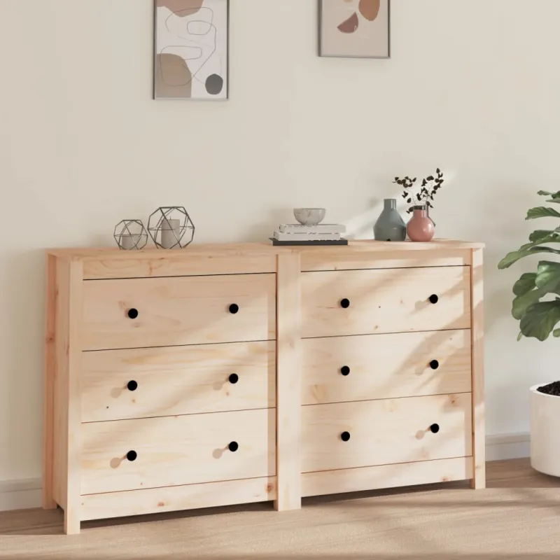 Šoninė spintelė, 140x35x80cm, pušies medienos masyvas