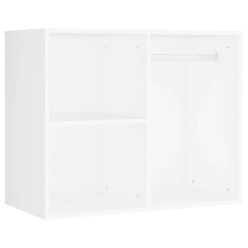 Kosmetinio staliuko komplektas su LED, baltas, apdirbta mediena