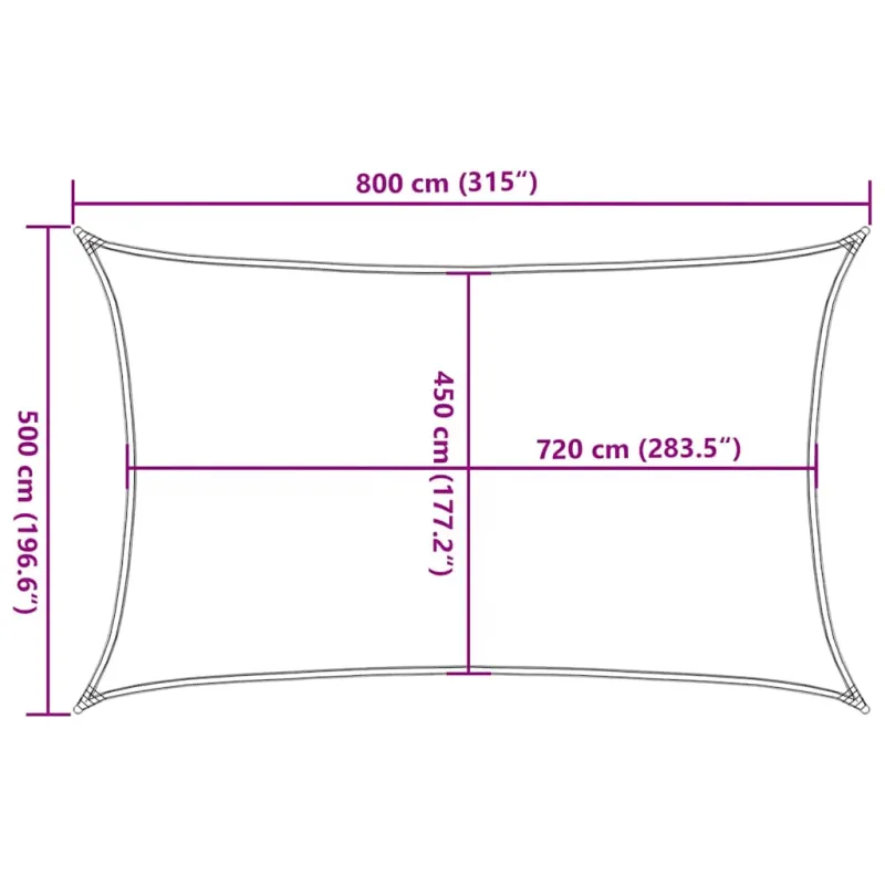 Uždanga nuo saulės, taupe spalvos, 5x8m, HDPE, 160g/m²