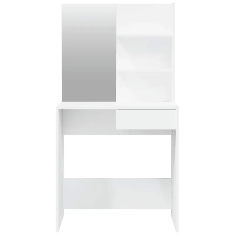 Kosmetinio staliuko komplektas, baltos spalvos, 74,5x40x141cm