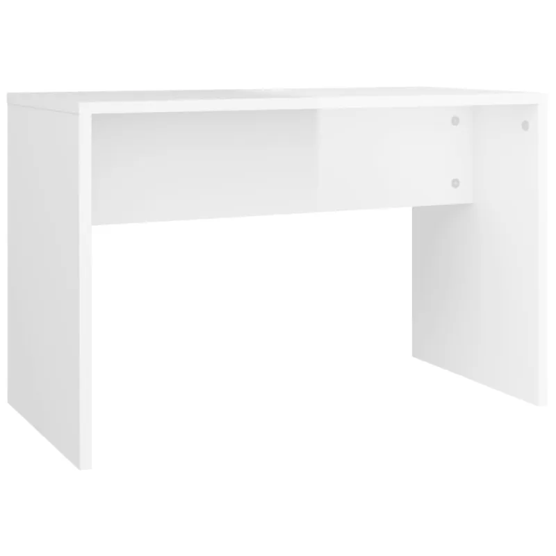 Kosmetinio staliuko komplektas, baltas, 74,5x40x141cm, blizgus