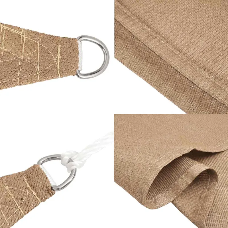 Uždanga nuo saulės, taupe, 2,5x2,5x3,5m, HDPE, 160g/m²