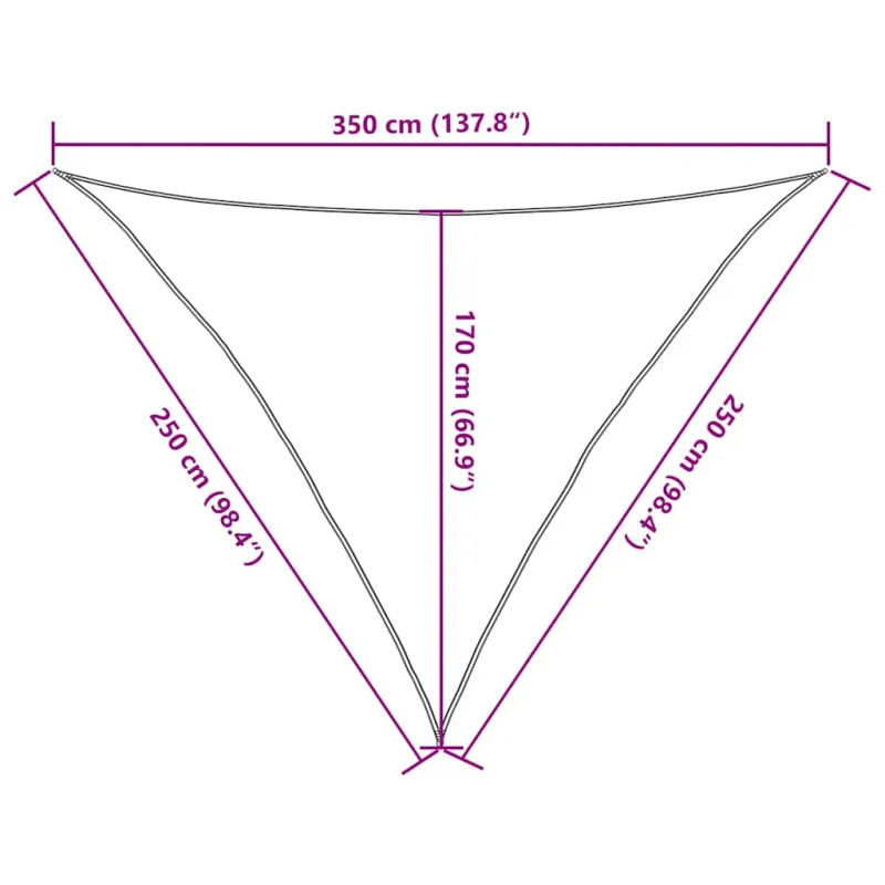 Uždanga nuo saulės, taupe, 2,5x2,5x3,5m, HDPE, 160g/m²