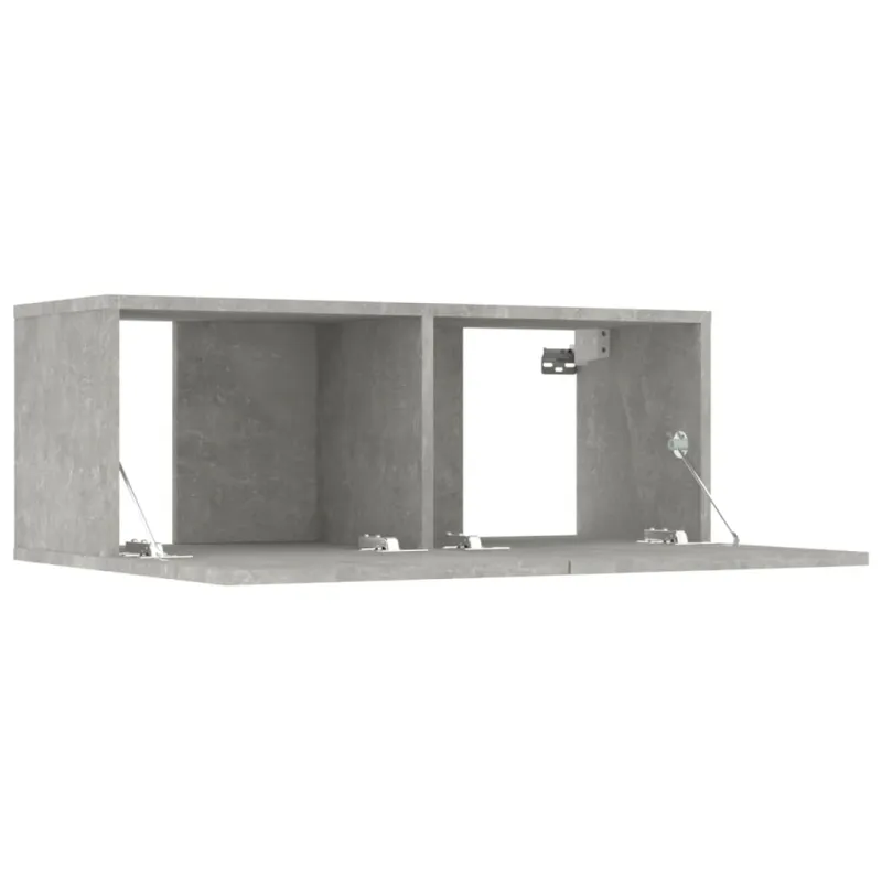 TV spintelės, 4vnt., betono pilkos, 80x30x30cm, mediena