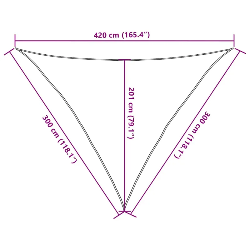 Uždanga nuo saulės, taupe spalvos, 3x3x4,2m, HDPE, 160g/m²