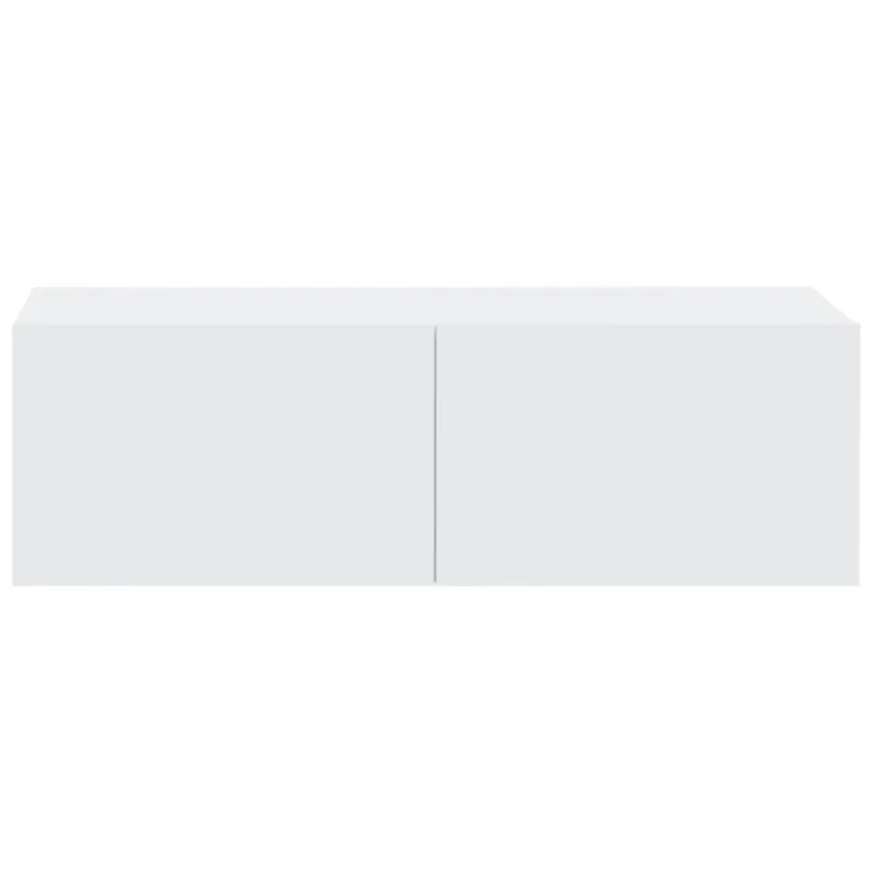Sieninės televizoriaus spintelės, 4vnt., baltos, 100x30x30cm