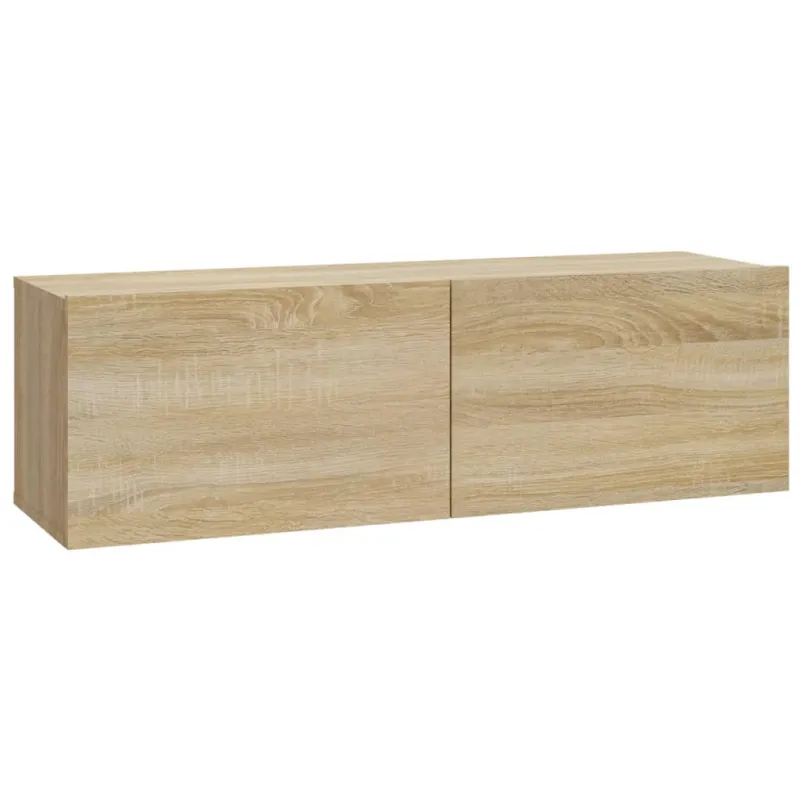 Sieninės televizoriaus spintelės, 4vnt., ąžuolo, 100x30x30cm