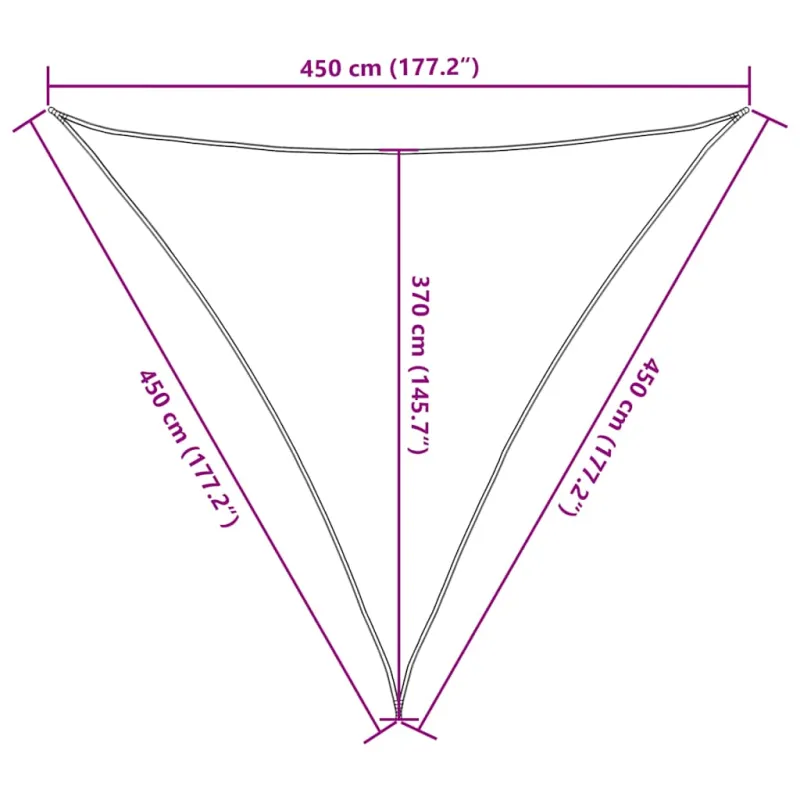 Uždanga nuo saulės, taupe spalvos, 4,5x4,5x4,5m, HDPE, 160g/m²
