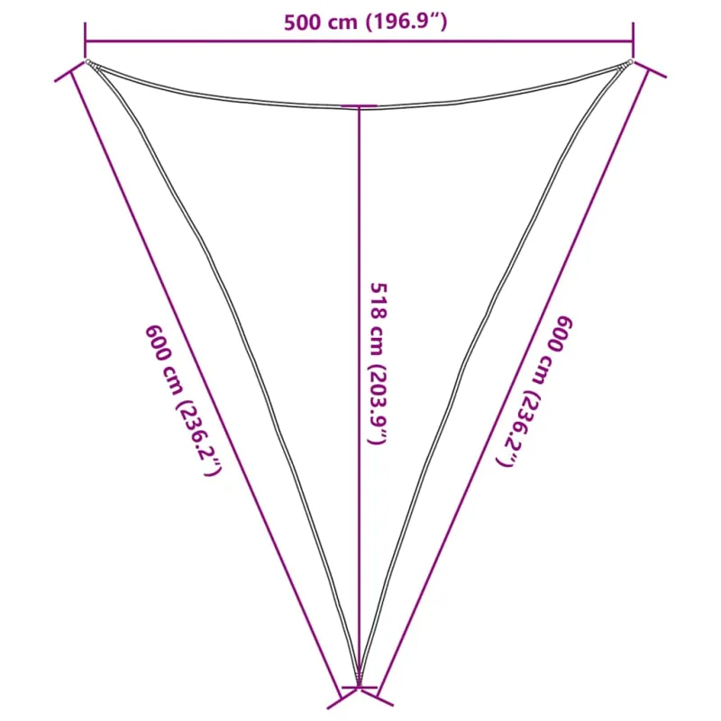 Uždanga nuo saulės, taupe spalvos, 5x6x6m, HDPE, 160g/m²