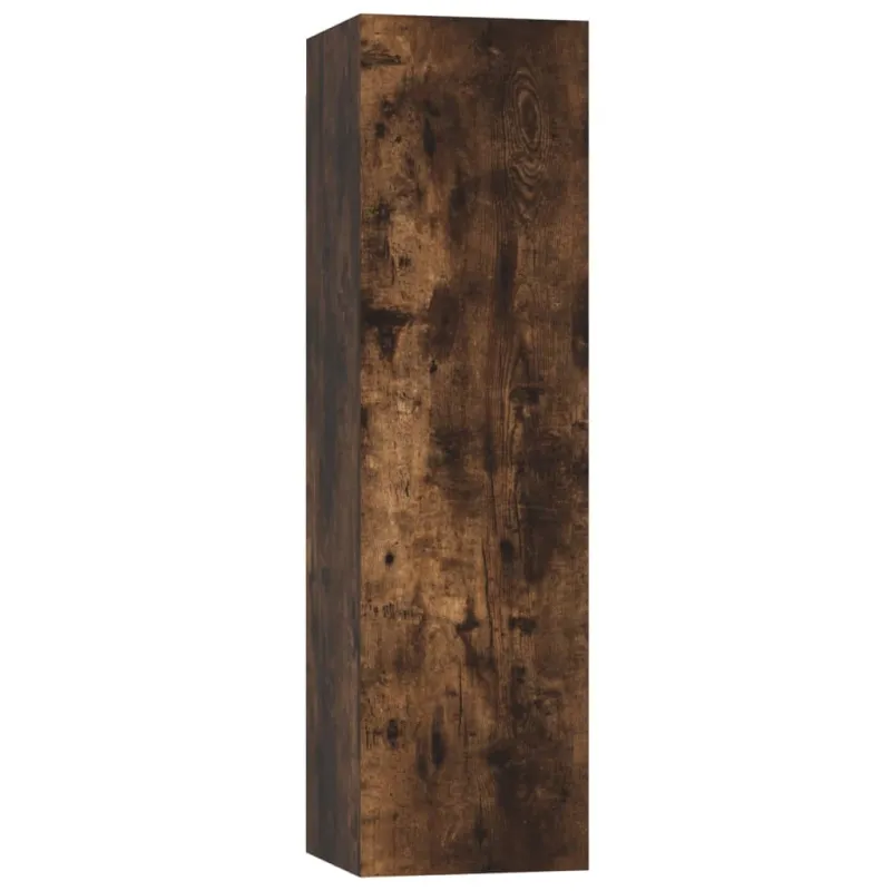 TV spintelių komplektas, 4 dalių, dūminio ąžuolo, mediena
