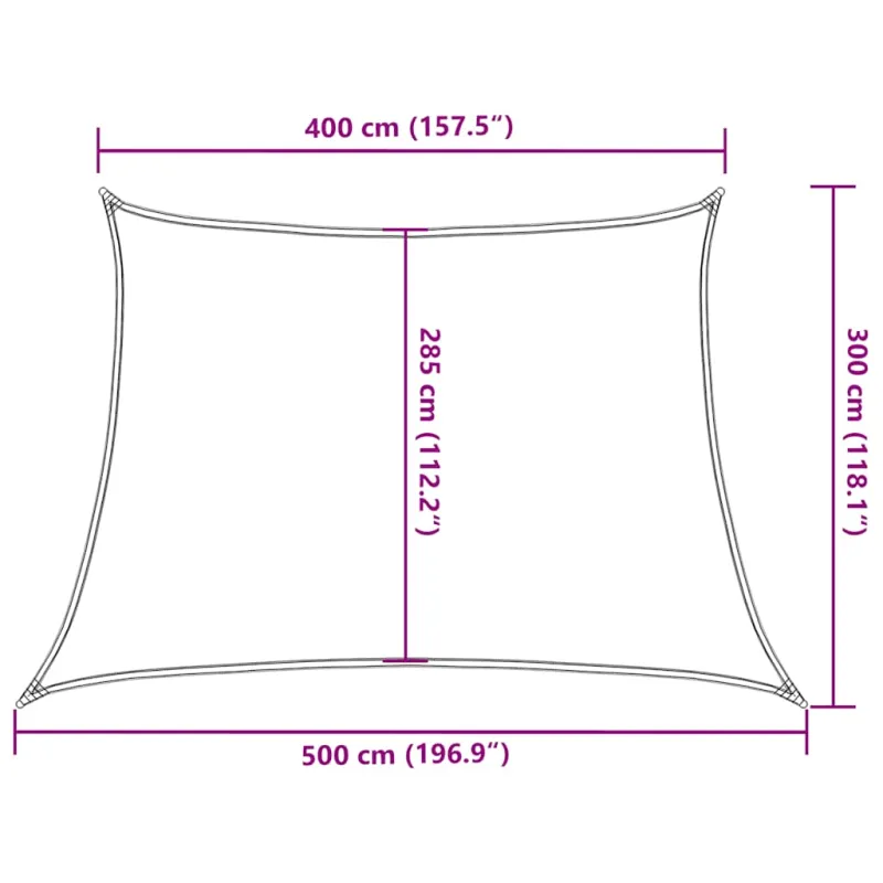 Uždanga nuo saulės, taupe spalvos, 4/5x3m, HDPE, 160g/m²