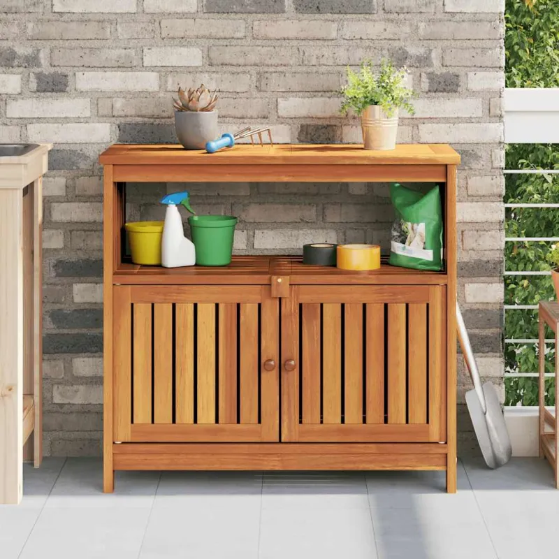 Konsolinis sodo staliukas, 80x35x75cm, akasian puu