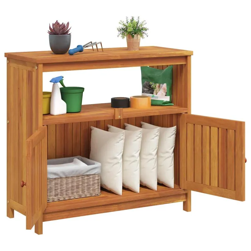 Konsolinis sodo staliukas, 80x35x75cm, akasian puu