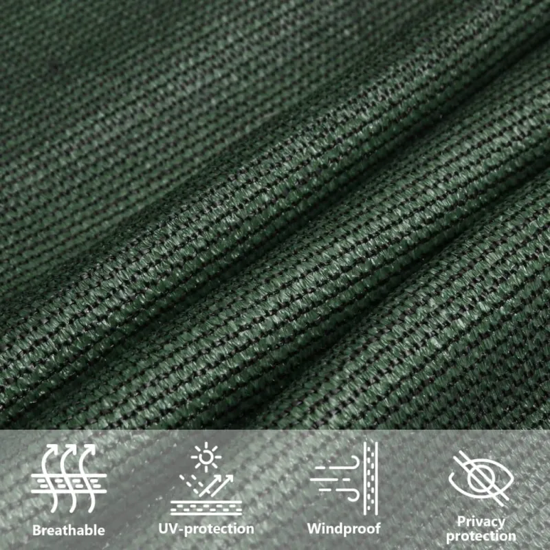 Uždanga nuo saulės, tamsiai žalios spalvos, 3x6m, HDPE, 160g/m²