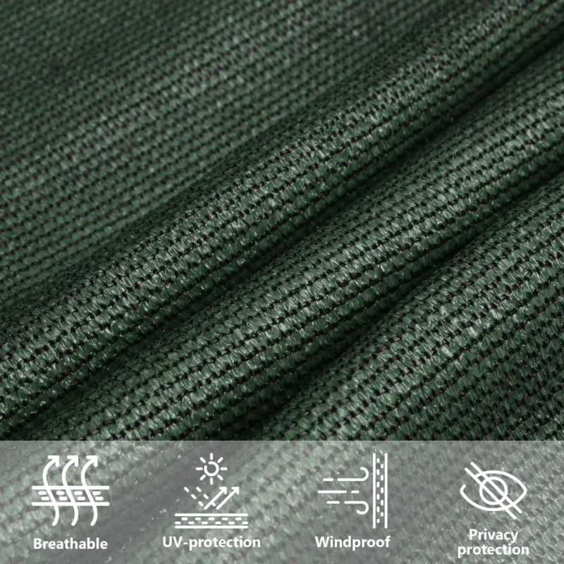 Uždanga nuo saulės, tamsiai žalia, 4x4x4m, HDPE, 160g/m²