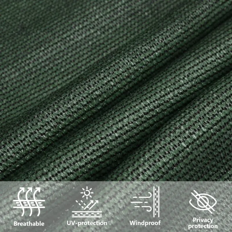Uždanga nuo saulės, tamsiai žalia, 5x5x6m, HDPE, 160g/m²
