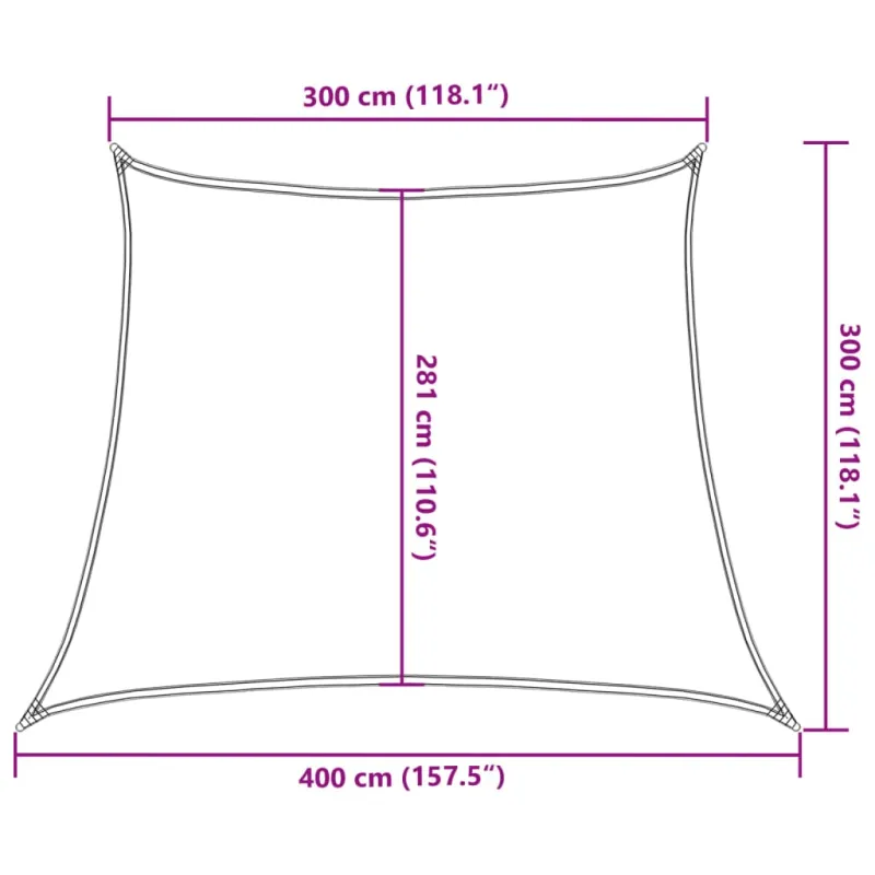 Uždanga nuo saulės, tamsiai žalia, 3/4x3m, HDPE, 160g/m²