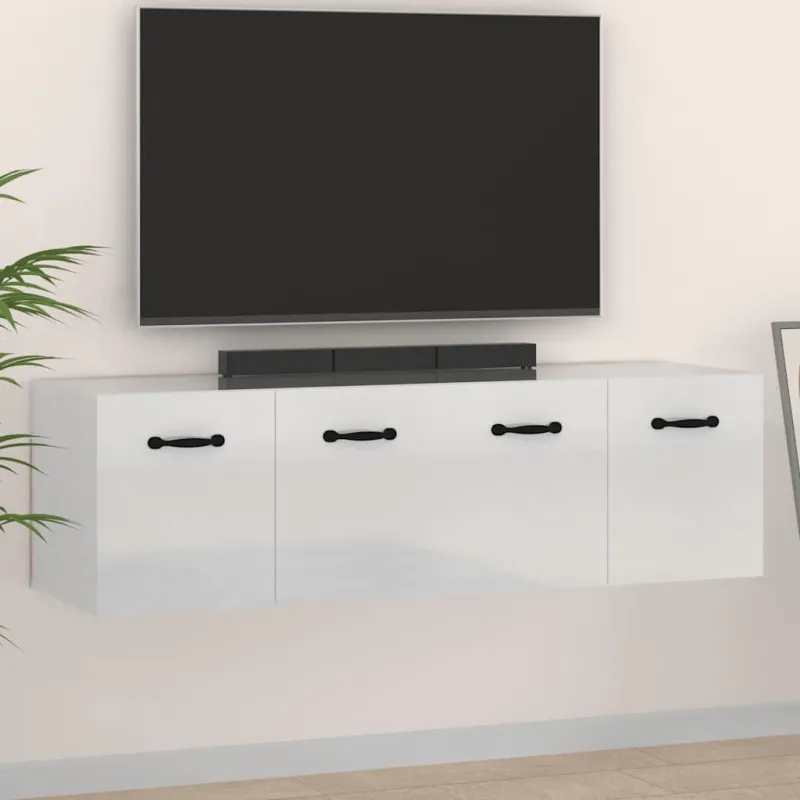 Spintelės, 2vnt., baltos, 80x36,5x35cm, mediena, blizgios
